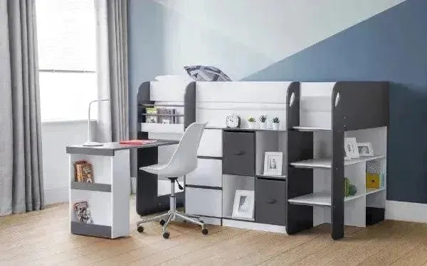 Astra Charcoal and White Mid Sleeper